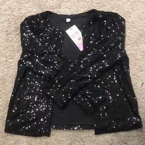 Black sequined jacket